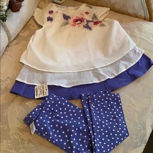 Baby girl dress with leggings bright amethyst